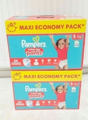 2× Couches Pampers Pants Taille 5 MAXI PACK ×172