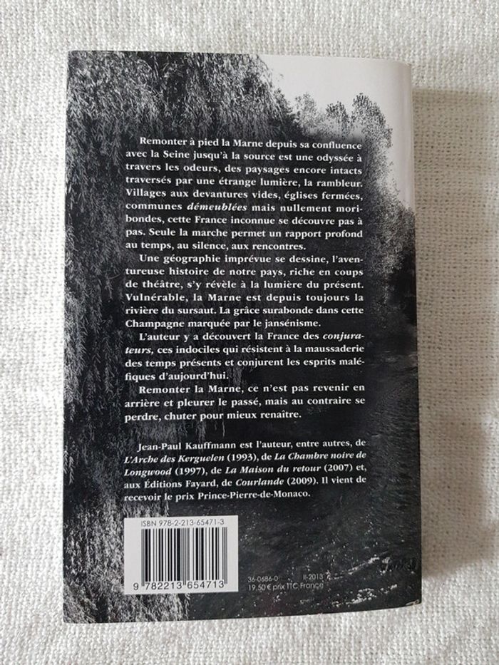 Livre Remonter la Marne de jean Paul Kauffmann - photo numéro 3