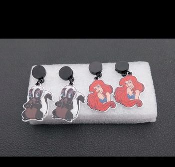 Boucles d'oreilles disney ariel fleur