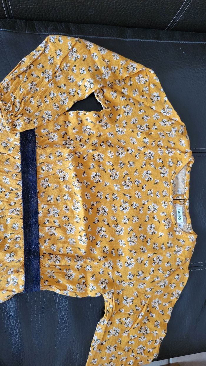 Robe fluide à manches longues moutarde 8 ans - photo numéro 4