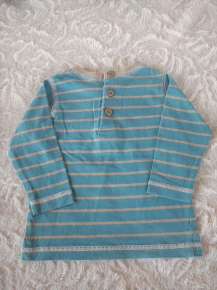 Lot de 2 tee shirt chemise manches longues Garçon 6 mois Chef de chantier Teddy chien - photo numéro 16