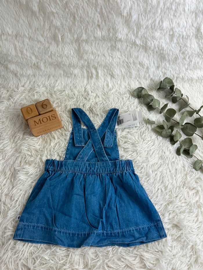 Robe en jean petit bateau taille 6 mois - photo numéro 3