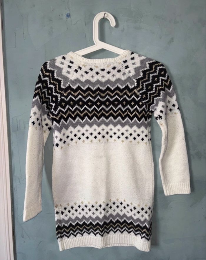 Robe hiver blanche manches longues fille 10 ans - photo numéro 2