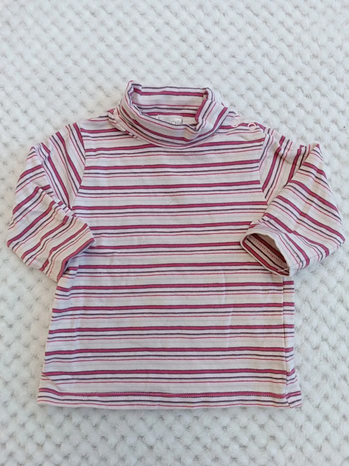 🔸T-shirt Manches Longues Col Roulé - Obaïbi 3 mois 🔸