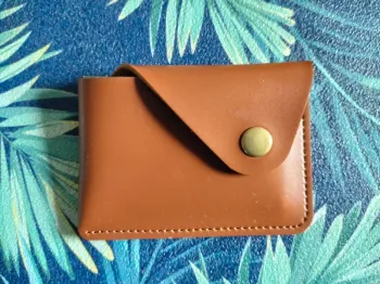 Porte cartes de visite ou petit porte-monnaie camel