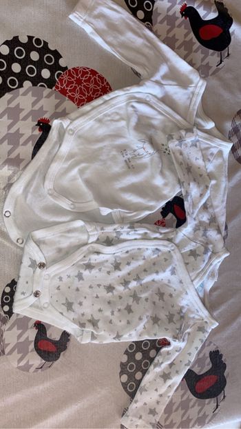 Lot 2 bodies 1 mois tex