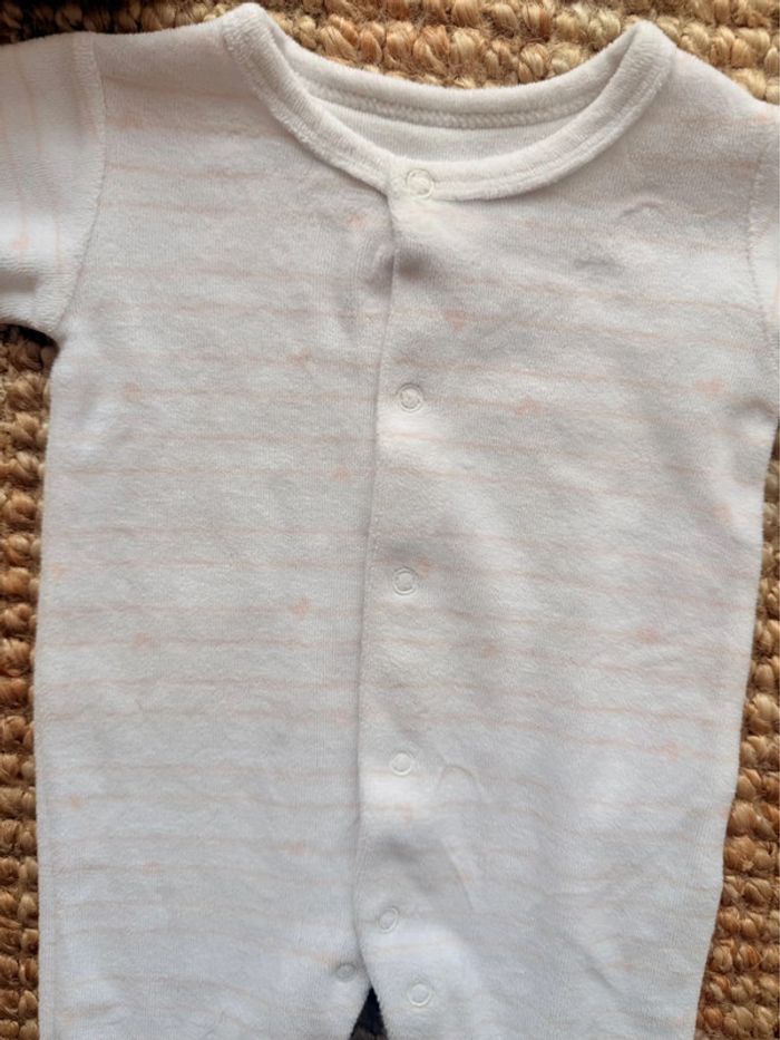 Pyjama velours Chocolatine 1mois / 54cm - photo numéro 2