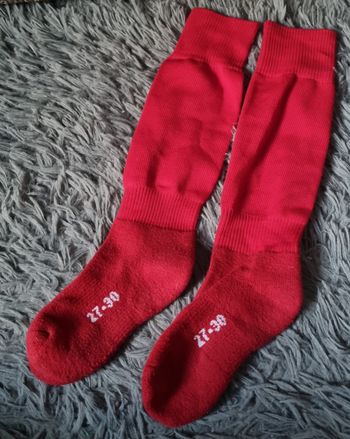 Chaussettes de foot rouge 27-30