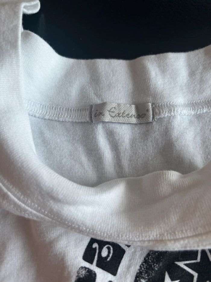 Tee shirt blanc avec écriture noire T38/40 - photo numéro 3