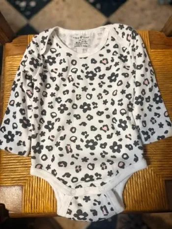 Body bébé Pixie Land 3-6 mois – Léopard rose & noir