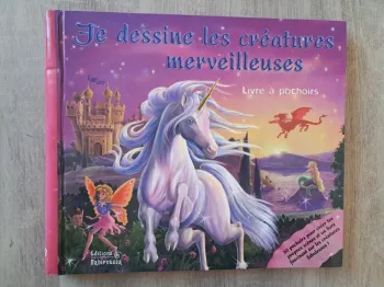 Livre a pochoirs je dessine et créatures merveilleuse