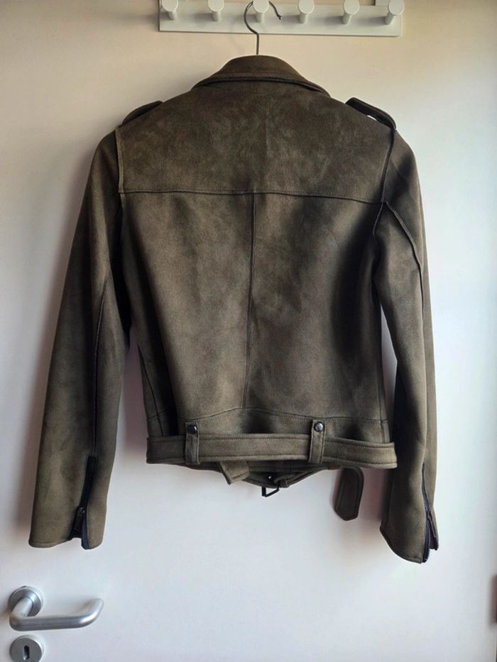 Veste perfecto softy kaki taille s neuve - photo numéro 8