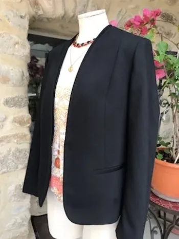 Jacqueline Riu - Veste de blazer noir classé professionnel casual