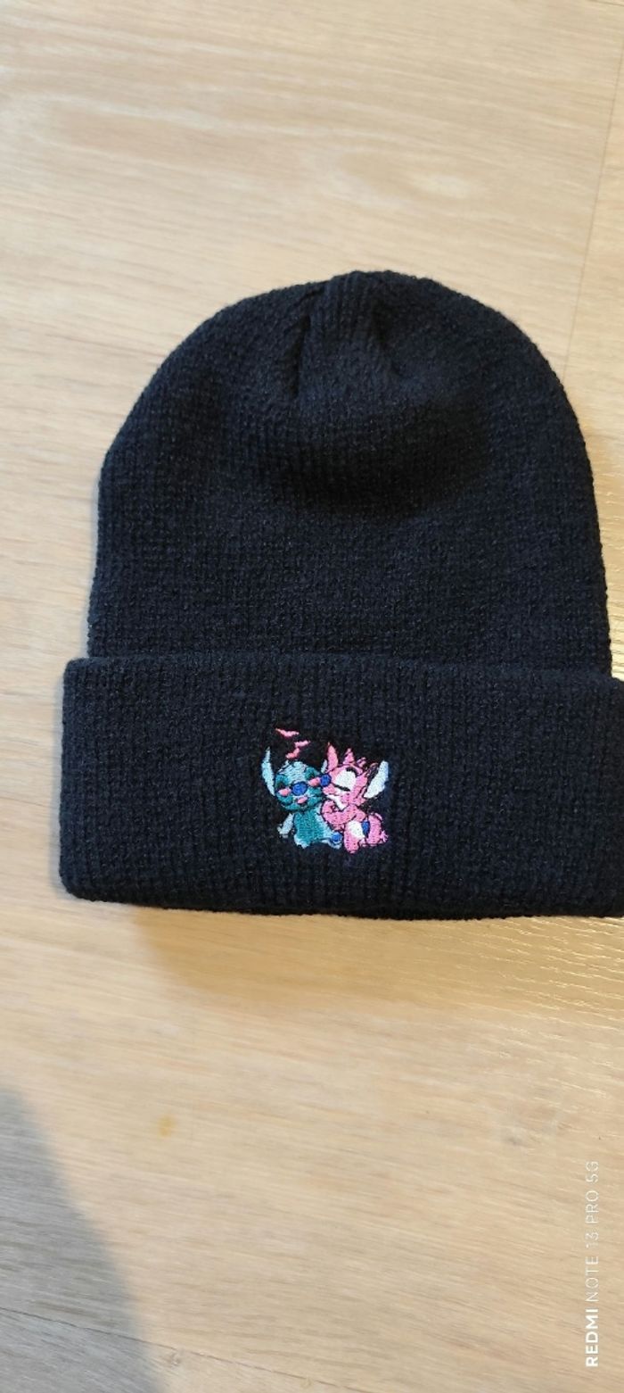 Bonnet fille brodé Stitch