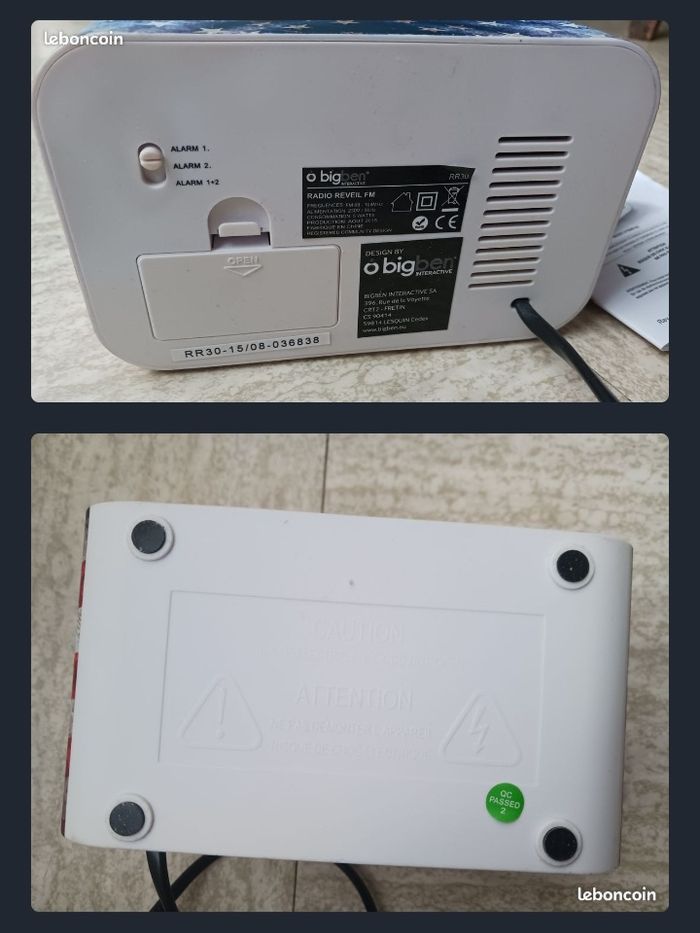 Radio réveil RR30, Drapeau Etats-Unis d'Amérique - avec notice - photo numéro 3