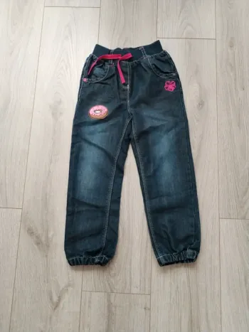 Pantalon jeans fillette forme jogging