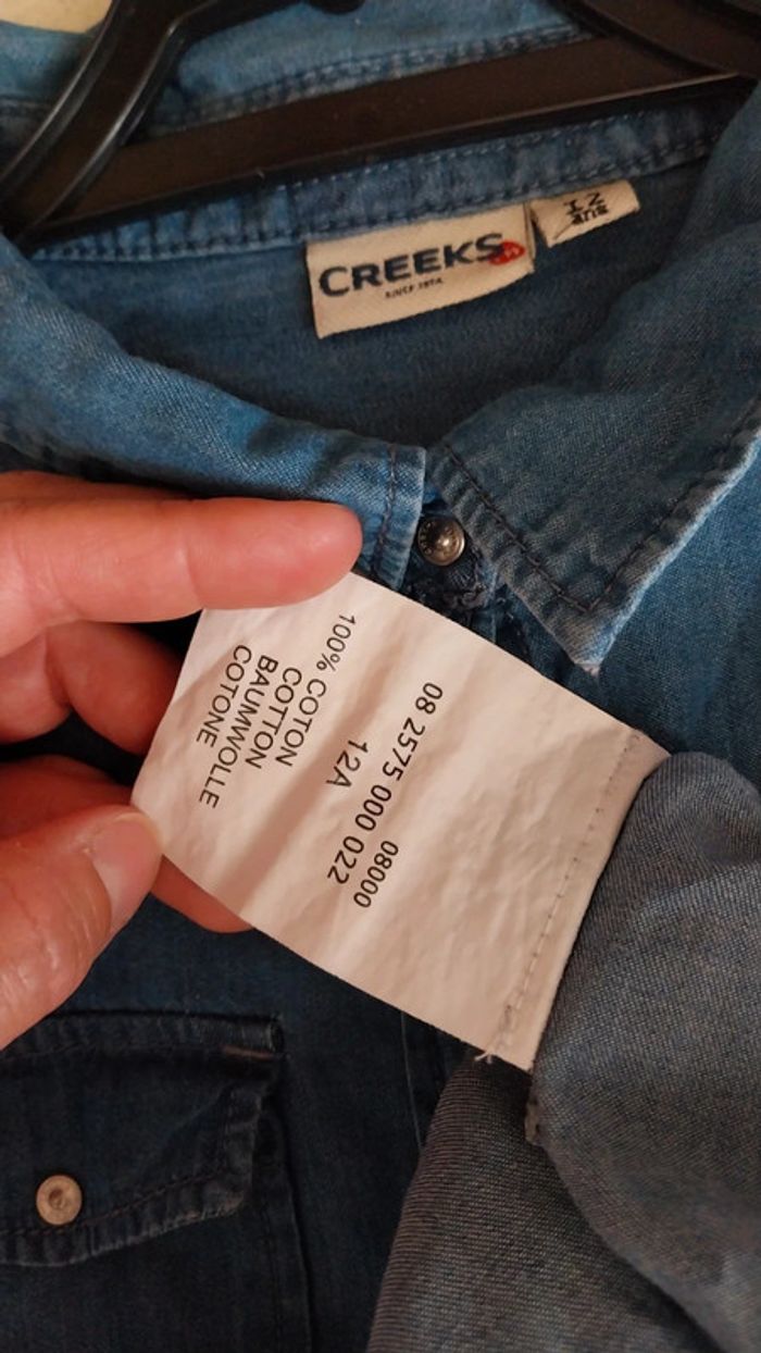 Chemise en jean Creeks État neuf Taille 12 ans - photo numéro 3