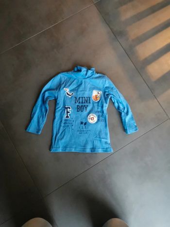 Tee-shirt manches longues col haut Gémo 12 mois