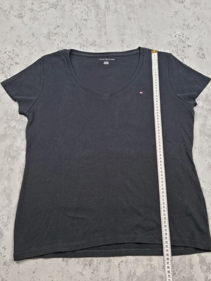 T-shirt col V Tommy Hilfiger noir – Taille XL Femme - photo numéro 5