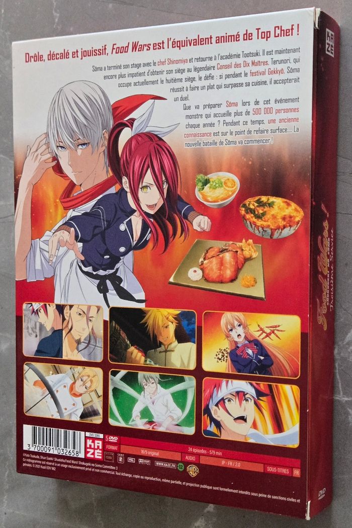 Food Wars Shokugeki No Soma (Troisième Service) Dvd d'occasion en très très bon état comme neuf - photo numéro 4