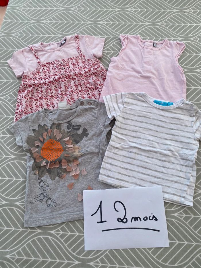 Lot de 4 tee-shirt 12 mois