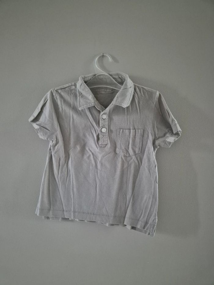 Polo coton gris clair 3 ans manches courtes monoprix