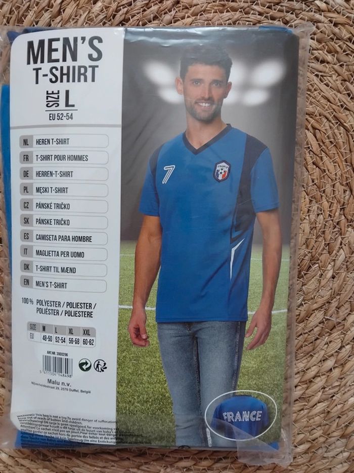 Tee-shirt homme football France, taille L,neuf - photo numéro 2