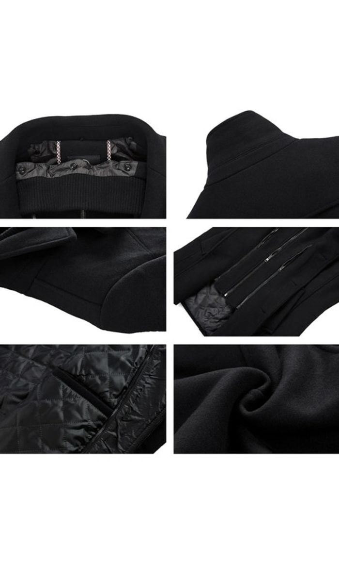 Kudoro manteau mi-long noir homme * taille XXL * - photo numéro 12