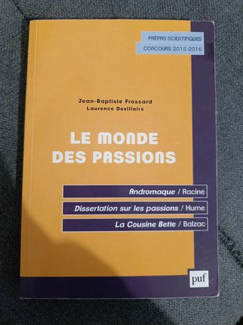 Le monde des passions - Prépas scientifiques 2015-2016