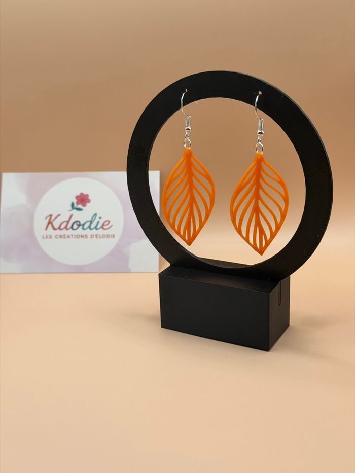 Boucles d’oreilles feuille