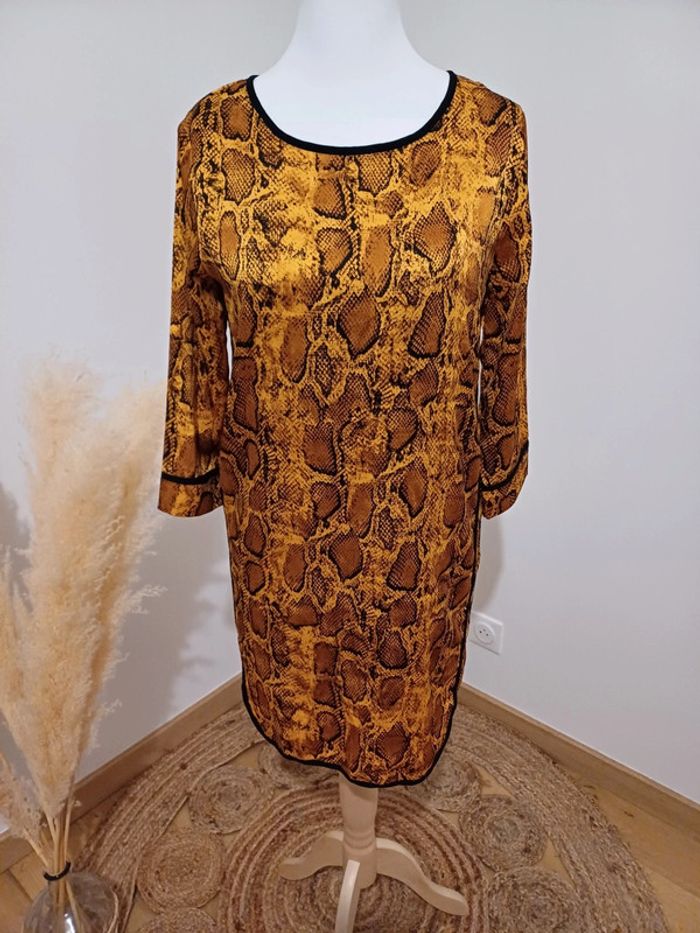 Robe fluide à imprimé Serpent Norah taille M 38 - photo numéro 2
