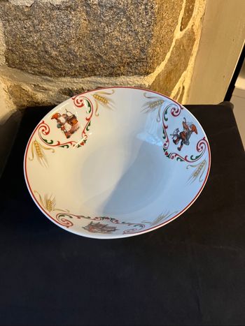 Grand bol, saladier Axel Eliasson AB 1985 Bavaria  Bol de service, tradition de Noël