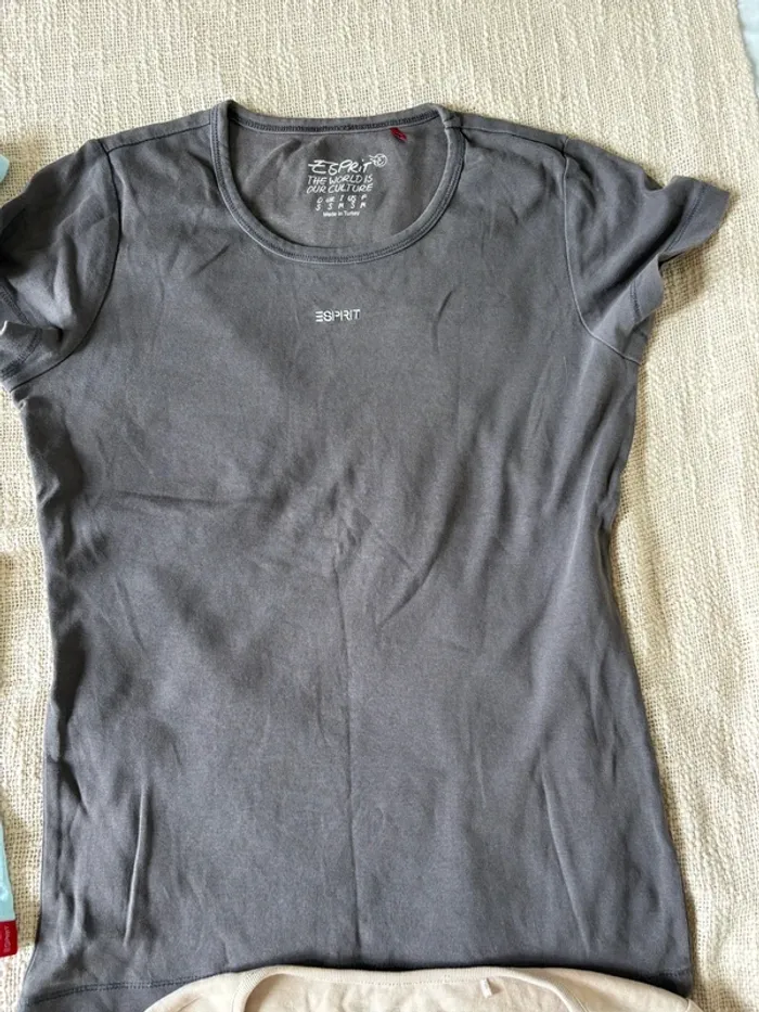 Lot 4 t-shirt esprit taille M multicolore - photo numéro 5