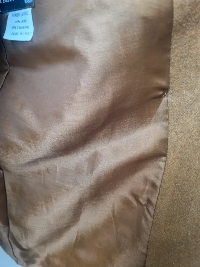 Veste blazer marron en cachemire et laine vintage - photo numéro 20