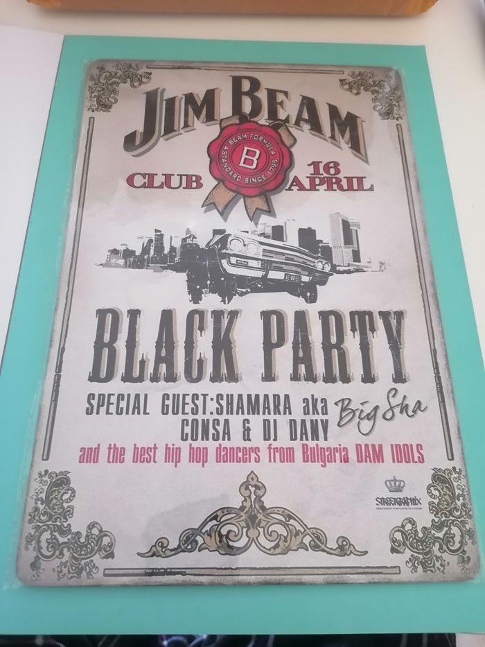 affiche acier Jim Beam