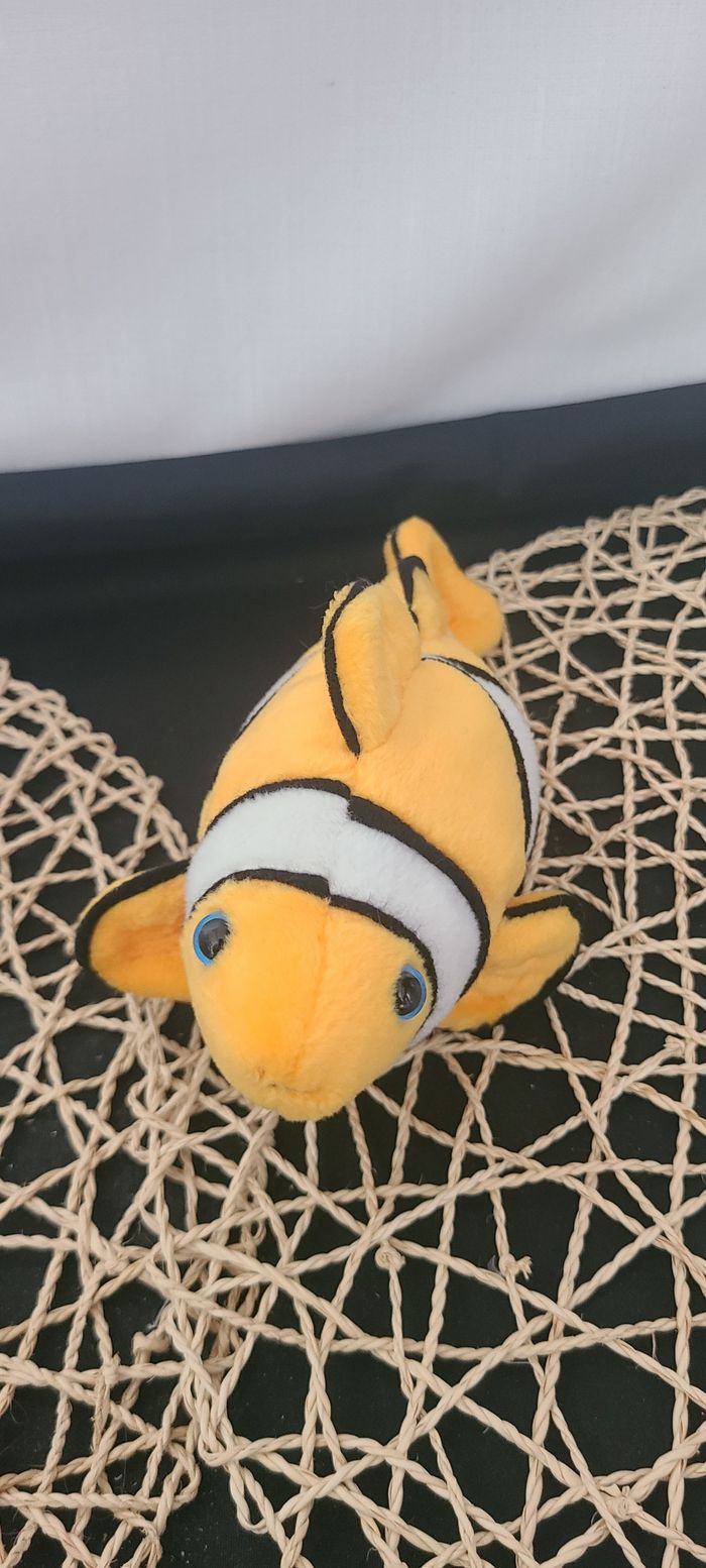 Figurine Peluche Poisson " Clown " jaune et blanc - photo numéro 5