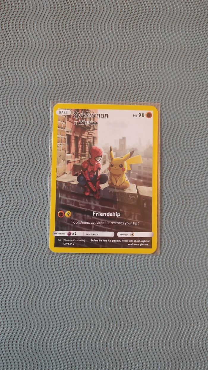 Carte Pikachu x spiderman