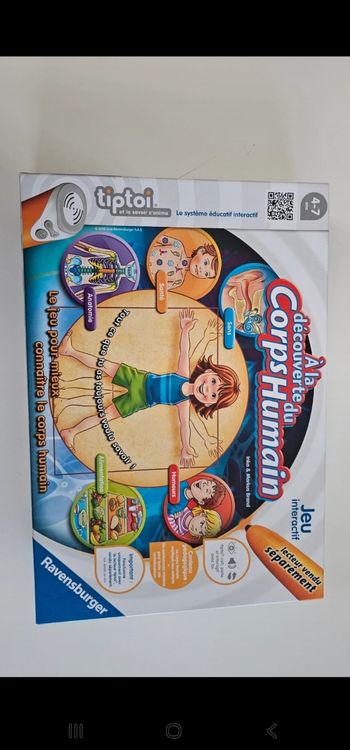 Jeu tiptoi a la découverte du corps humain