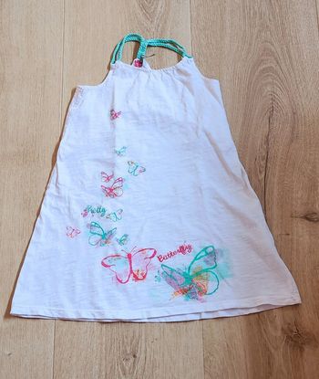 Tunique fines bretelles fille blanche taille 5 ans Orchestra