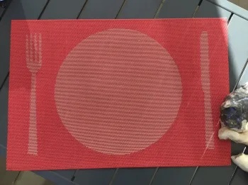 Lot de 13 set de table rouge