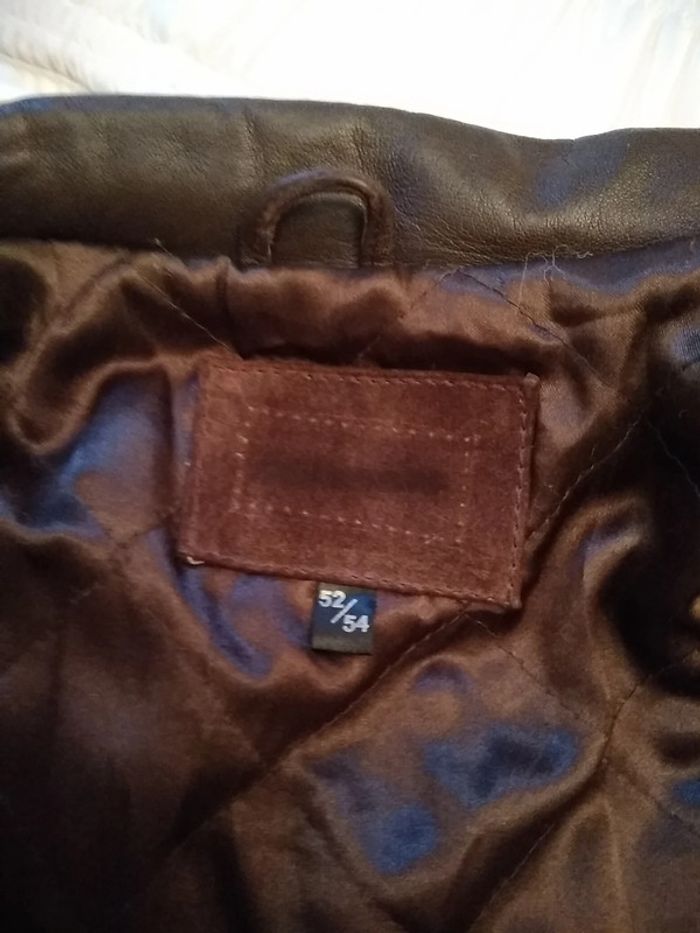 Veste en croûte de cuir marron - photo numéro 7