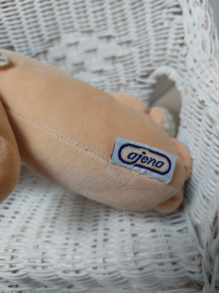 Ajena - doudou peluche lapin col vichy vert - photo numéro 5