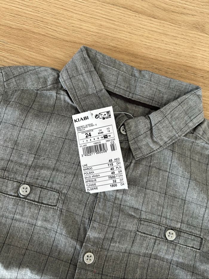 Chemise manches longues garçon taille 24 mois 2 ans Kiabi - photo numéro 2