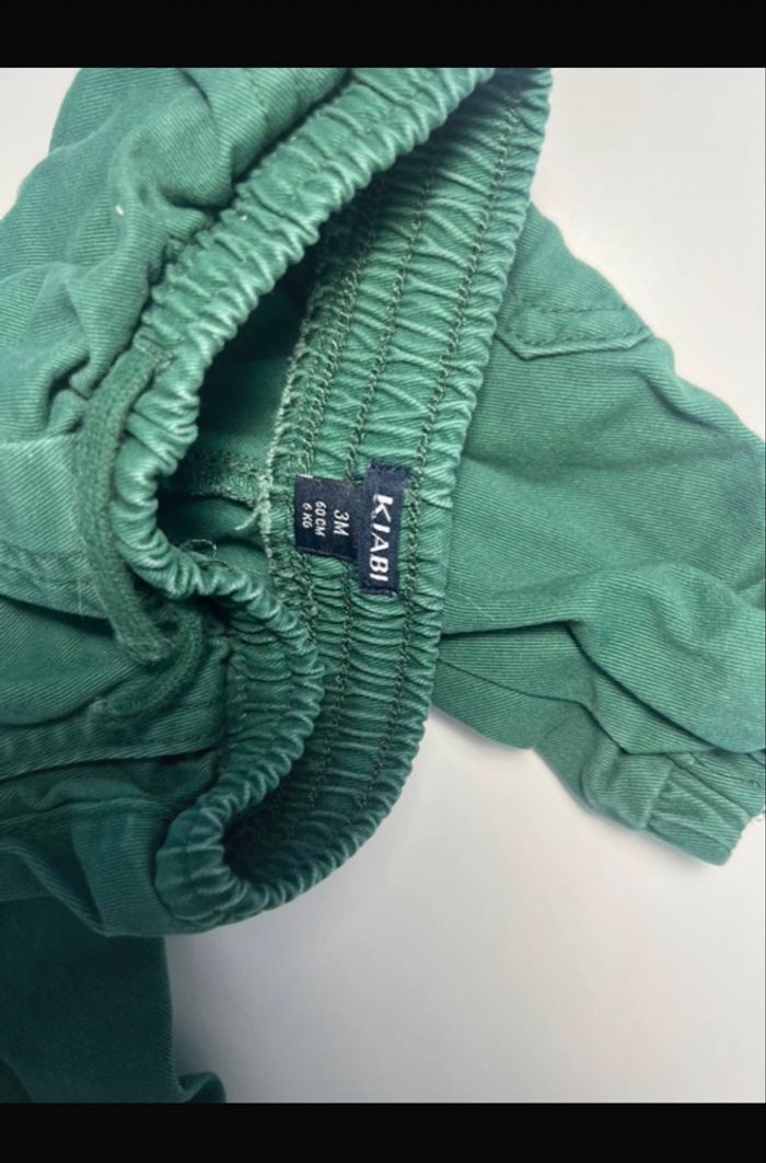 👖 Lot de 3 pantalons cargo bébé (bleu, beige, vert) - photo numéro 4