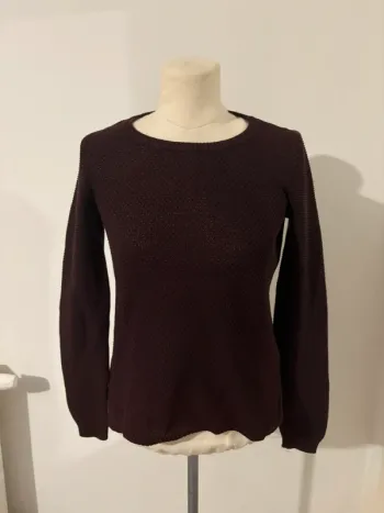 Pull bordeaux maille fine – Taille XS