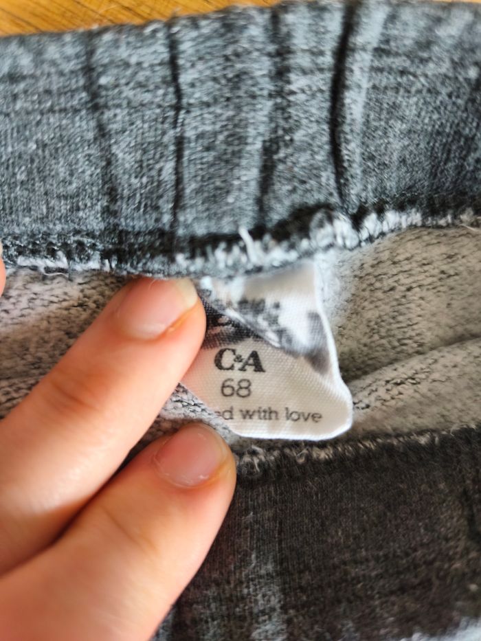 Lot de 2 pantalons joggings 6 mois garçon gris C&A tapé à l'oeil TAO - photo numéro 5