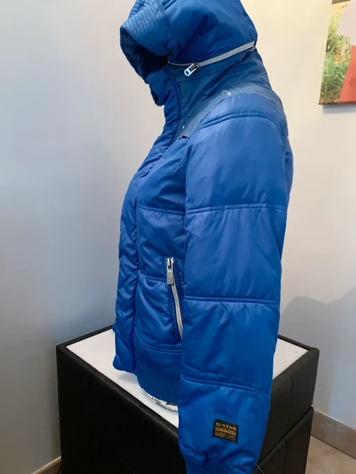 Doudoune bleu roi G-star taille 36 - photo numéro 6