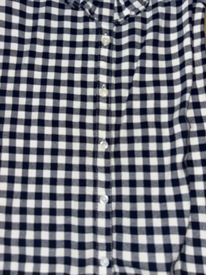 Robe à carreaux bleu marine et blanche vertbaudet 5 ans - photo numéro 3