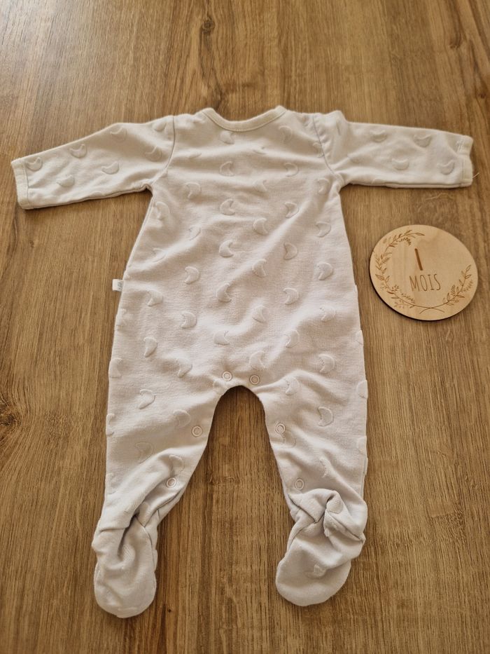 Pyjama/Dors-bien Bébé 1 Mois Absorba 56cm Coton Texture Très Bon État - photo numéro 2