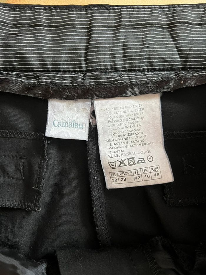 Pantalon droit noir camaïeu taille 38 - photo numéro 2